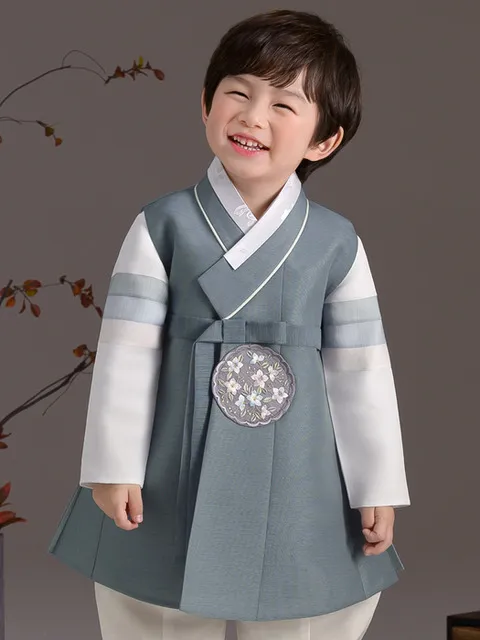 더예한복 QT911-청화수호 남아한복 아동한복