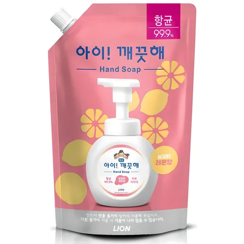 아이깨끗해 항균 폼 핸드솝 리필 레몬향