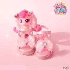 COLLABO 캐치티니핑 LED 하트큐빅 플랫샌들 하츄핑