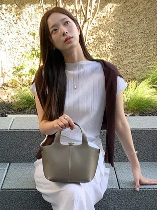 아뜰리에 드 루멘 PANIER PETIT BAG ETOUPE BROWN
