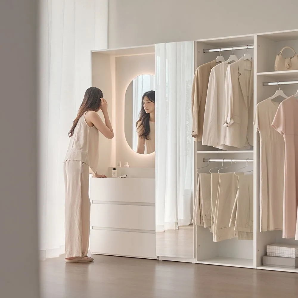 블랭크맨션 순수 드레스룸 E0 시스템 행거 옷장 시스템장 크림화이트