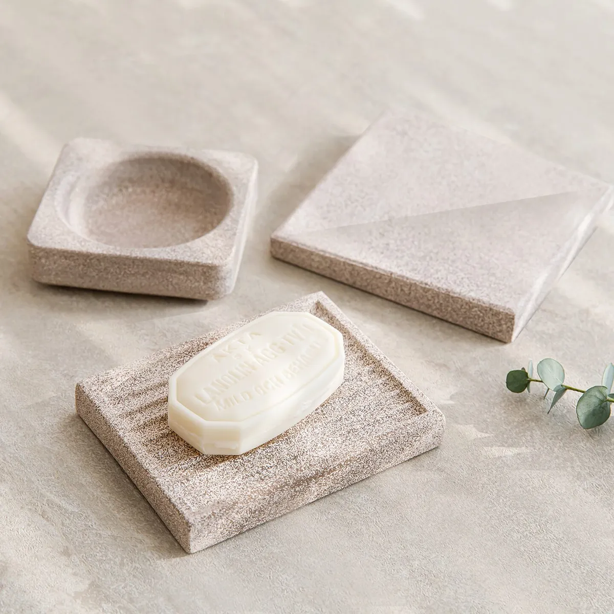 리프홈 호텔식 초흡수 프리미엄 규조토 세라믹 비누받침 3design