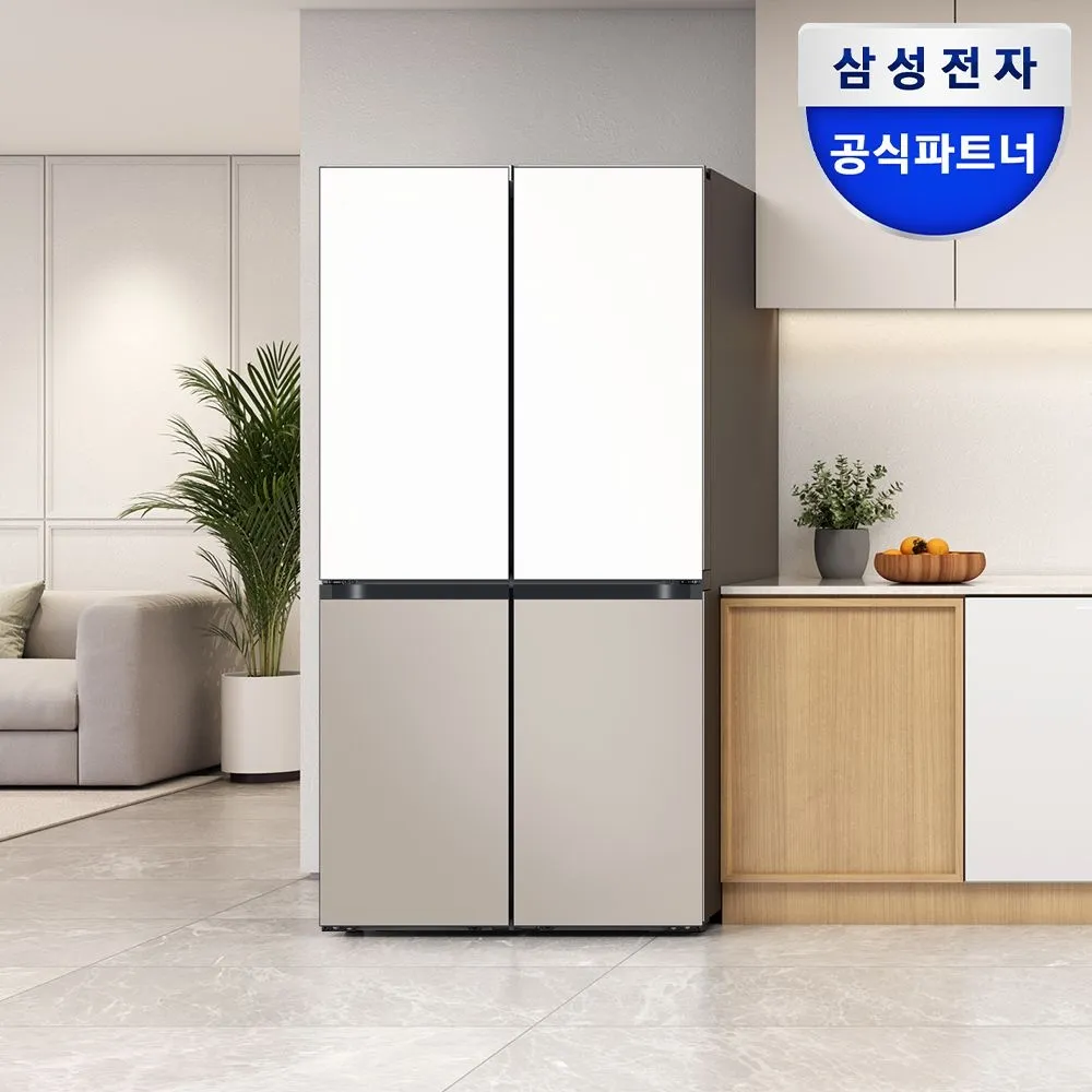 삼성전자 최대혜택가243만비스포크 AI 냉장고 4도어 901L 1등급 RM70F91R1ZG UV탈취