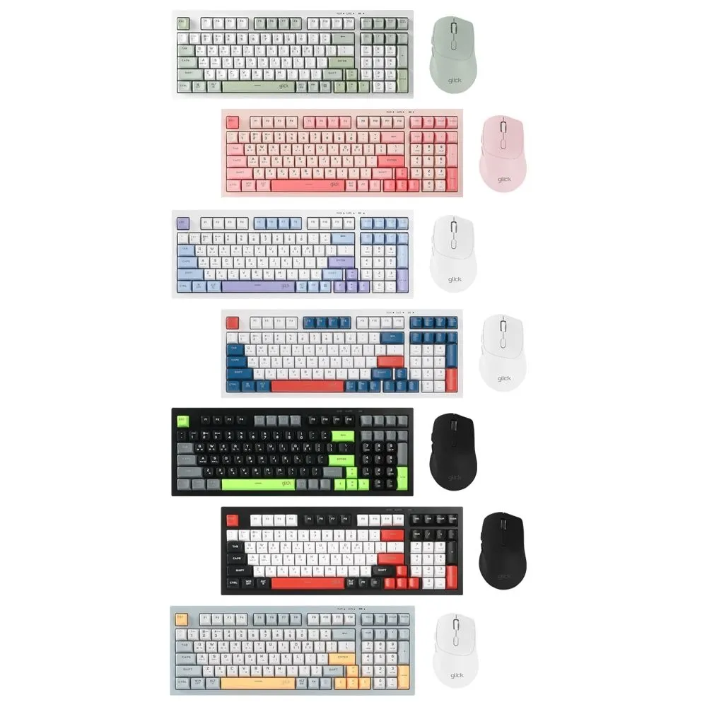지클릭커 오피스프로 WMK50 사일런스 M 무소음 무선 블루투스 98 키보드 마우스 세트