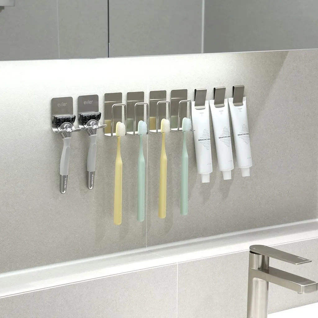 에비에르 디럭스 올스텐 칫솔꽂이 세트 칫솔 치약 면도기 양치컵 걸이 2type 2인 4인