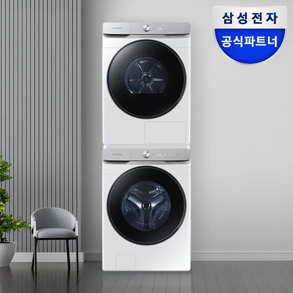 삼성전자 WF21DG6650BW2T AI 세탁기 건조기 21 21kg 화이트