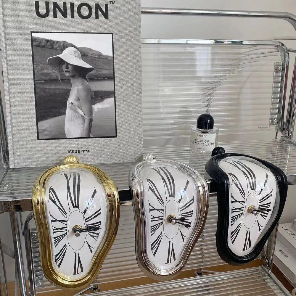 꾸미는금자씨 Melting clock 멜팅클락 흘러내리는 시계 미드센츄리 모던 탁상시계 오브제 소품