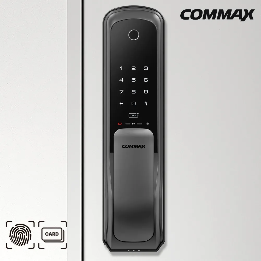 코맥스 CDL-615P 지문인식 무타공 푸시풀 도어락