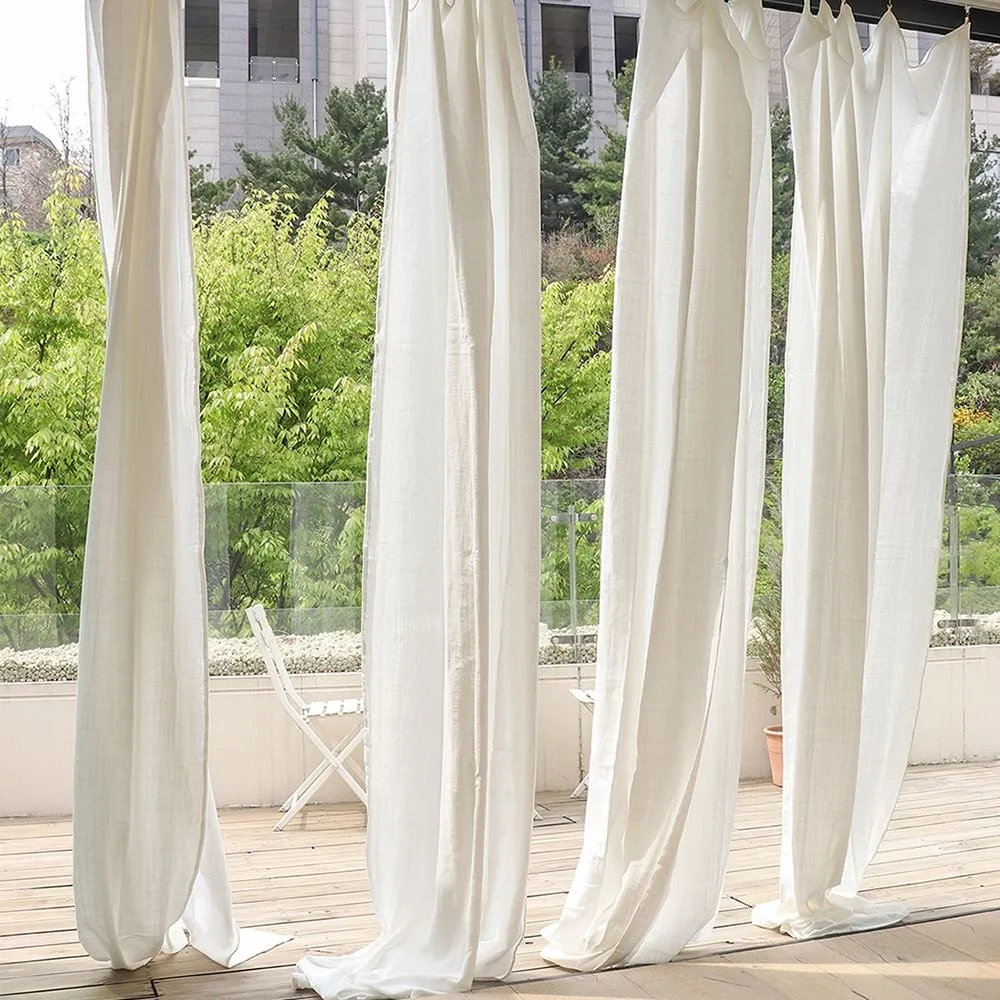 무디 퓨어거즈 린넨 커튼 5type white