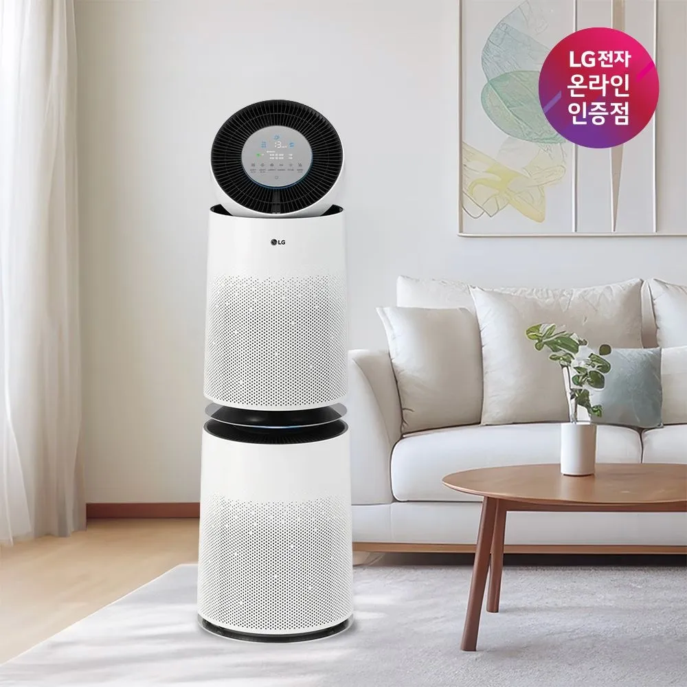 LG전자 혜택가 63만원대 LG 퓨리케어 360 공기청정기 AS285DWWC 크리미스노우 28평형