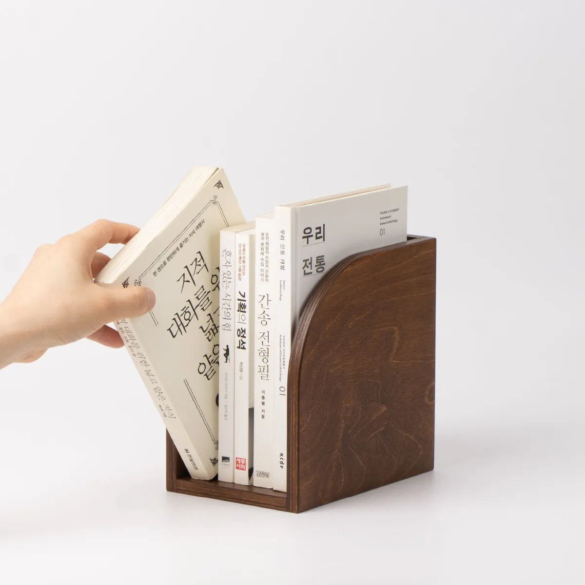 느루디자인스튜디오 자작나무 단정 책꽂이 1칸 2칸 우드 책상위 책장 미니