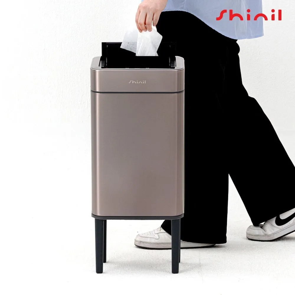 신일전자 자동 살균 탈취 휴지통 스마트 모션 센서 쓰레기통 20L 아이보리 티타늄