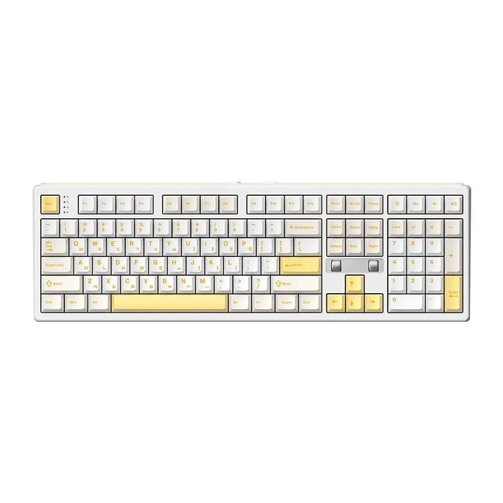 프리플로우 archon AK68 DualDial 유무선 기계식 키보드 바나나라떼 저소음 블루축