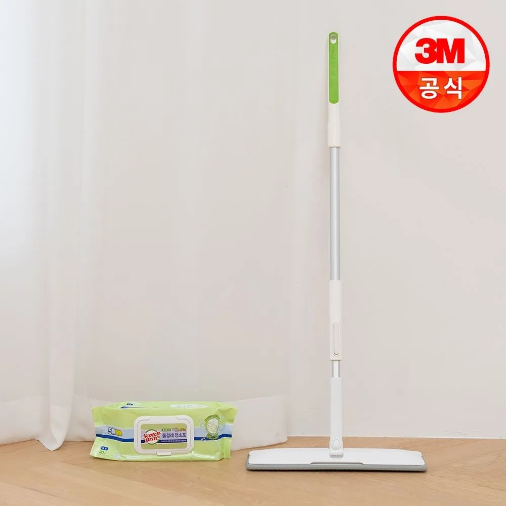 3M 올터치 더블액션 막대걸레 세트 막대 물걸레 30매
