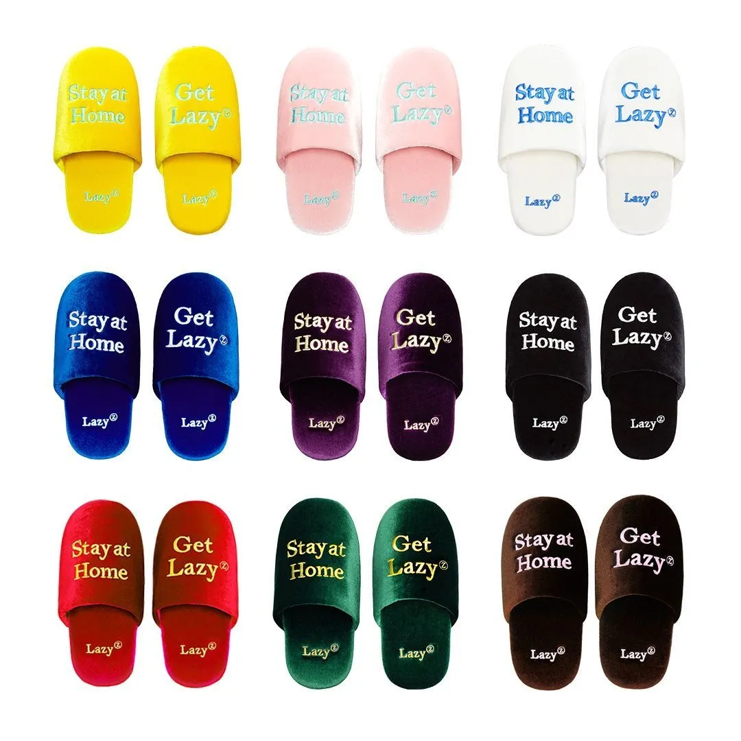 레이지지 국내생산 집들이 층간소음방지 푹신 벨벳 실내화 슬리퍼 레이지 룸슈즈 10color2size