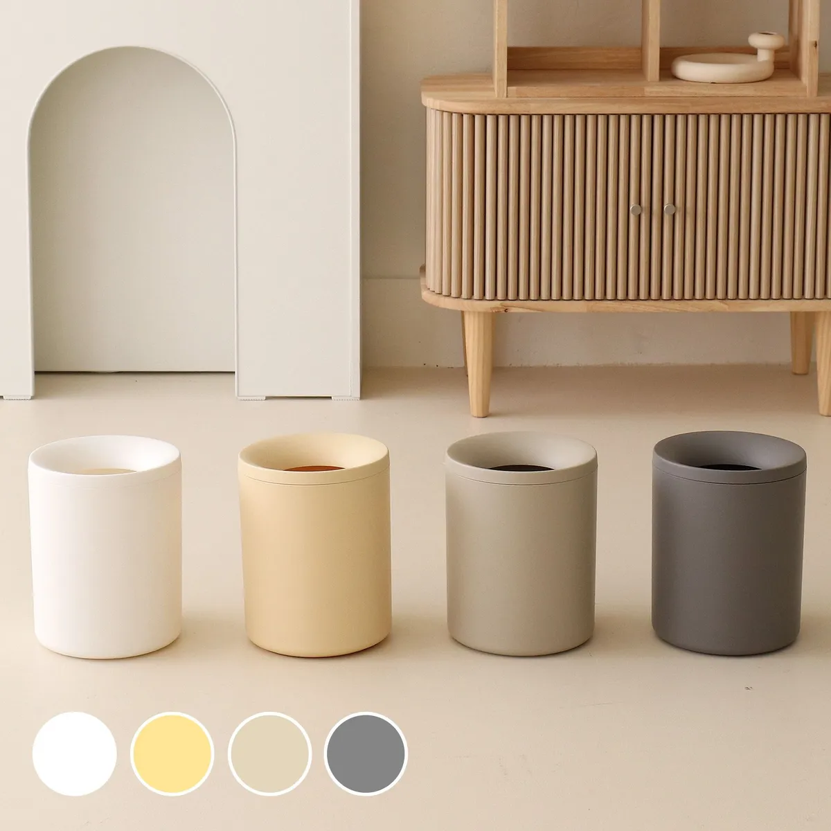 프로메이드 도넛빈 오픈형 휴지통 쓰레기통 8L 4colors