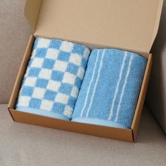 어메니티타올 선염 데이즈 세면타올 40수 200g 2장 호텔 수건 선물 세트
