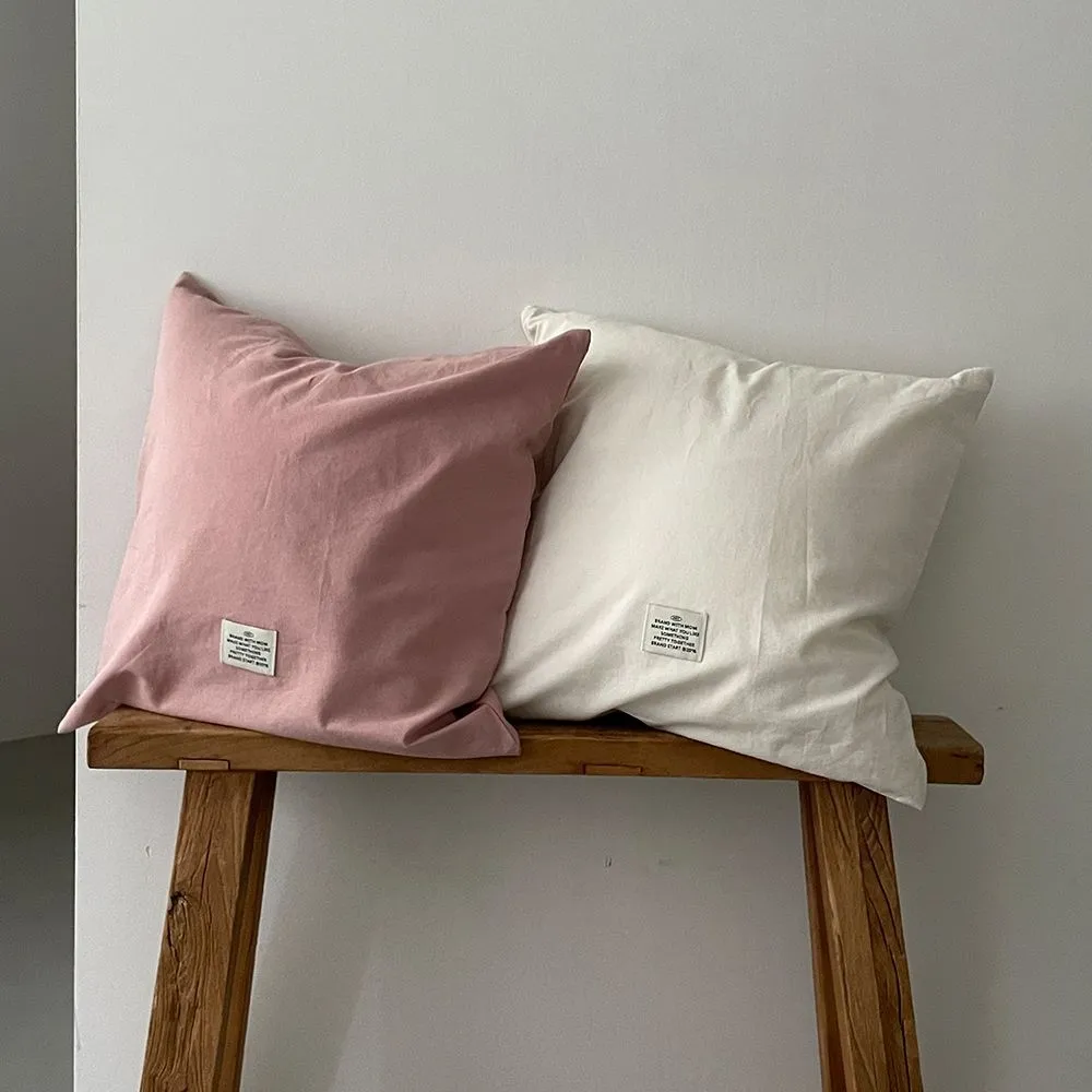 헤이버터 무지 파우더리 빈티지 컬러 워싱 쿠션 커버-5color