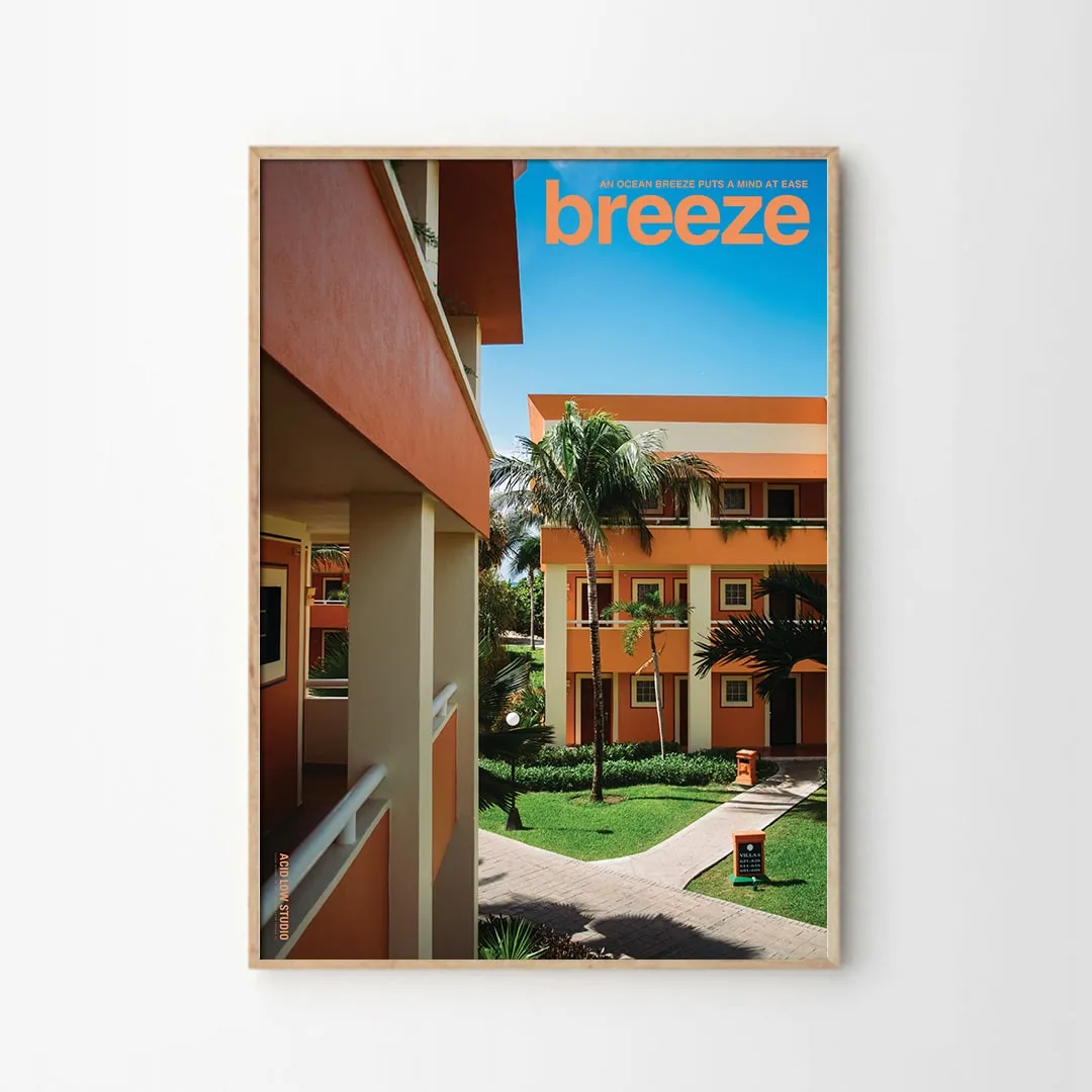 애시드로우 팜스프링스 리조트 컬러 인테리어 포스터 액자 breeze