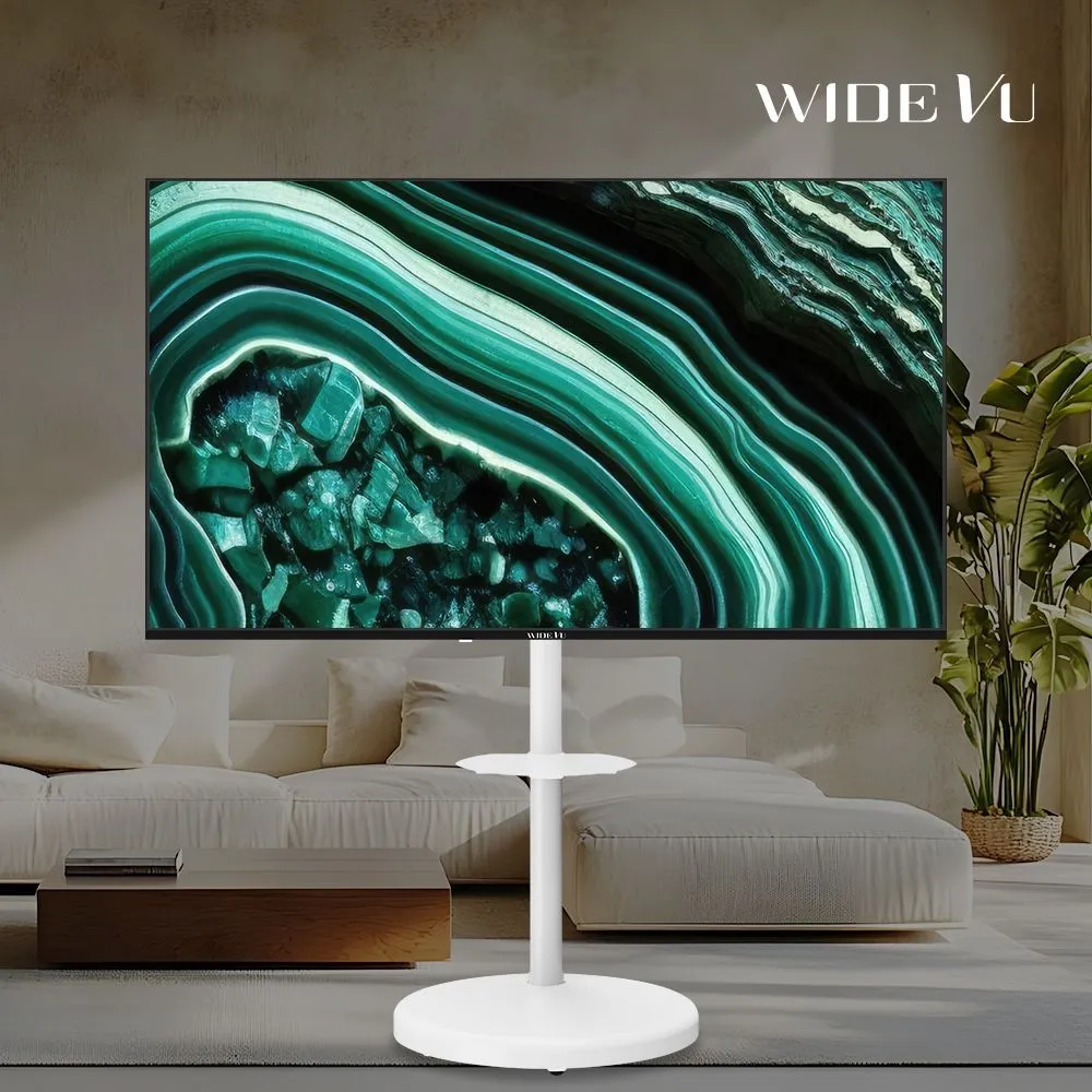 와이드뷰 와이드무빙뷰 구글스마트 QLED215cm 85인치 4K UHD TV 삼탠바이미 스탠드 세트