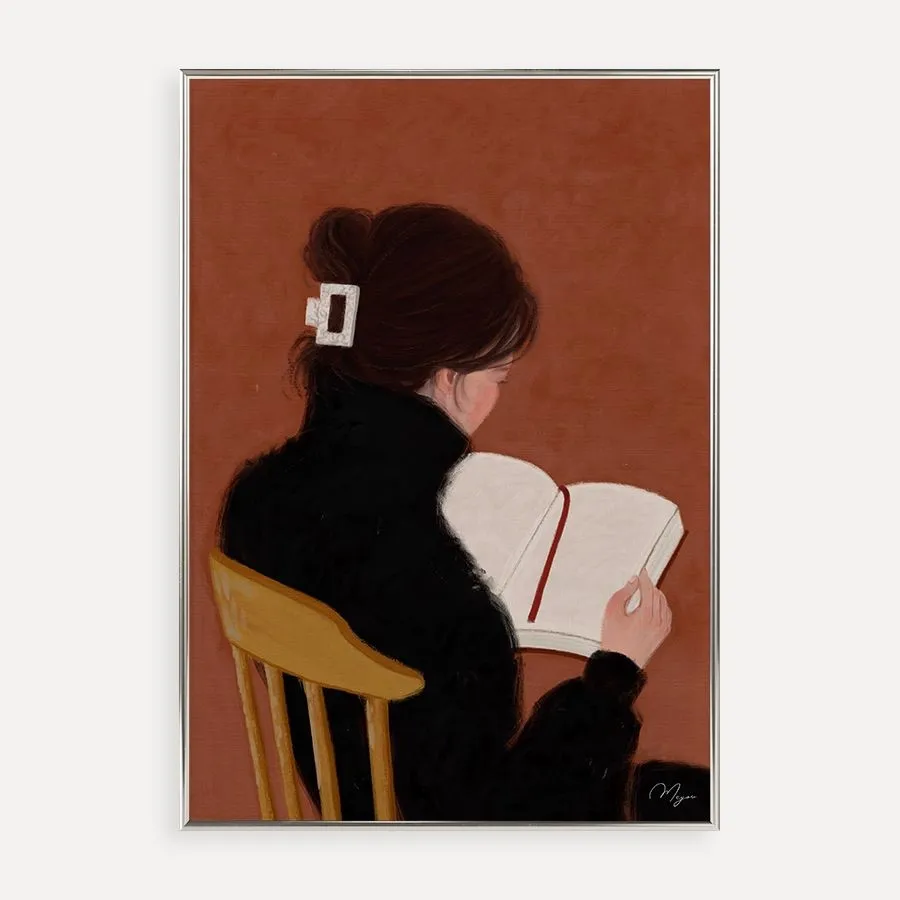 커런트브라운 The Reader 미유 아트 프린트