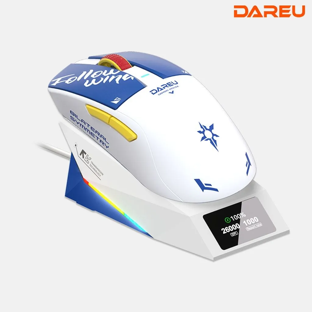 다얼유 A950GD CONSUMER 초경량 충전독 유 무선 게이밍 마우스 메카블루