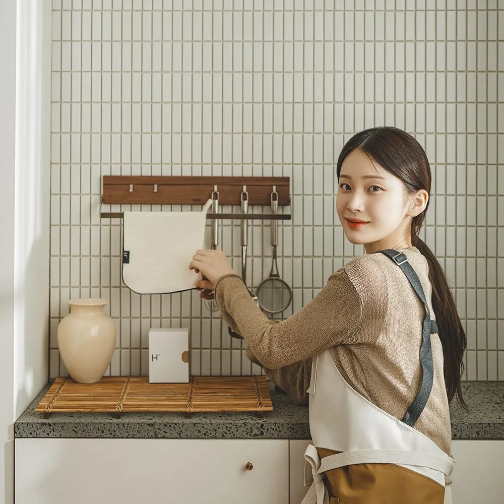 헤리터 키네틱 키친행거 1세트 원목 주방수납 조리도구 걸이