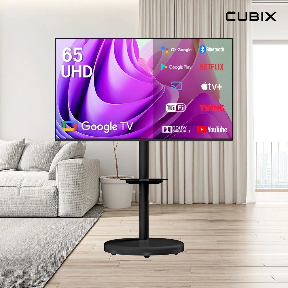 큐빅스전자 무빙큐빅스 블랙에디션 구글 스마트 65인치 165cm 4K UHD TV 삼탠바이미
