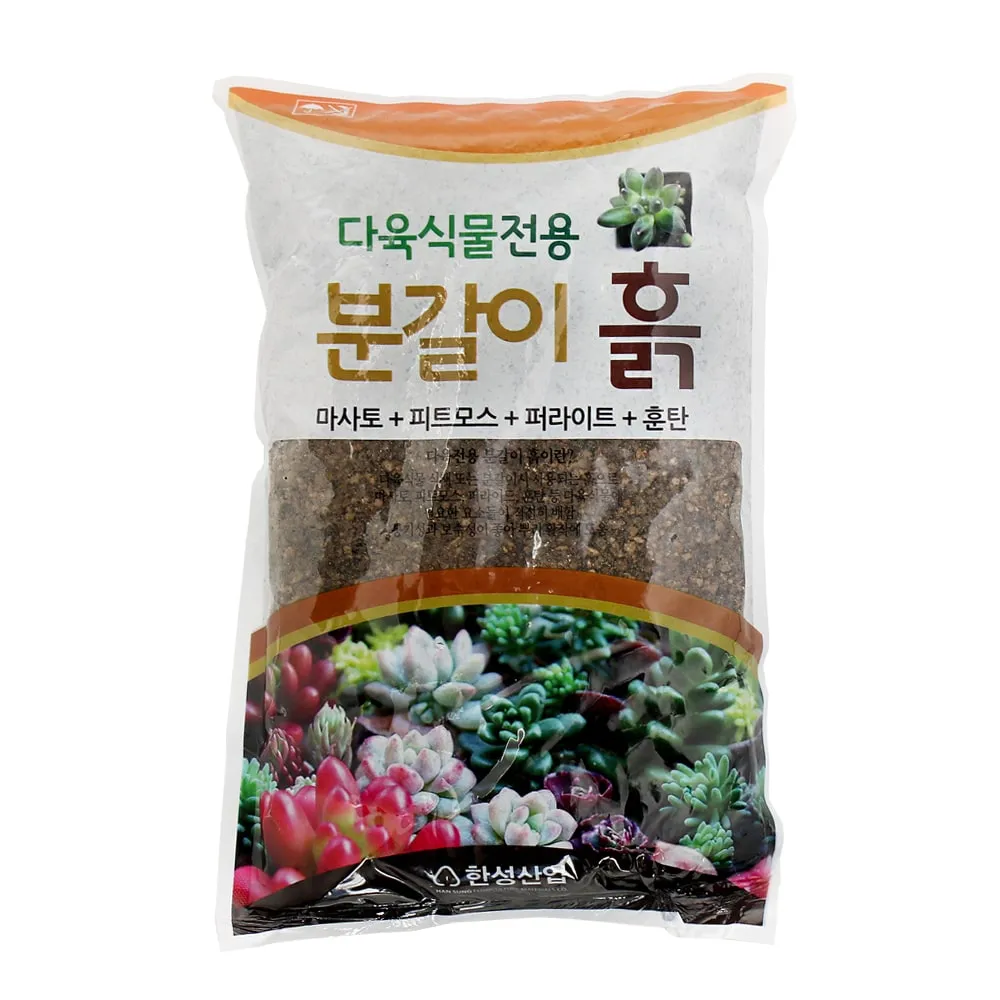 갑조네 다육이 전용 분갈이 흙 1.5kg 다육식물 선인장 영양제 비료