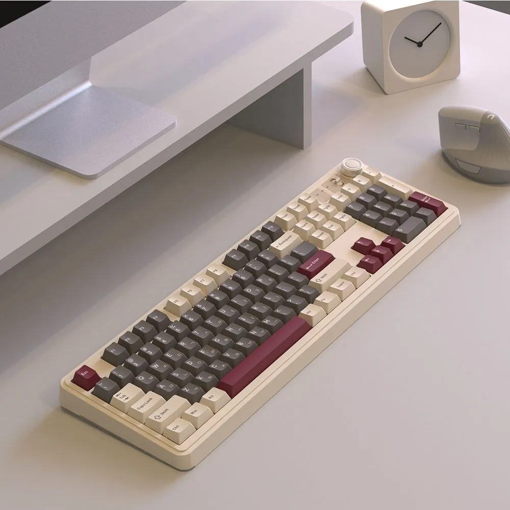 앱코 AF108PRO ABKO x SOAI 콜라보 3모드 기계식 키보드 와인그레이