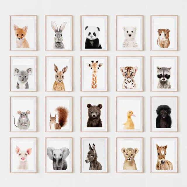 아이방 아기 동물 그림 인테리어 액자 포스터 25종