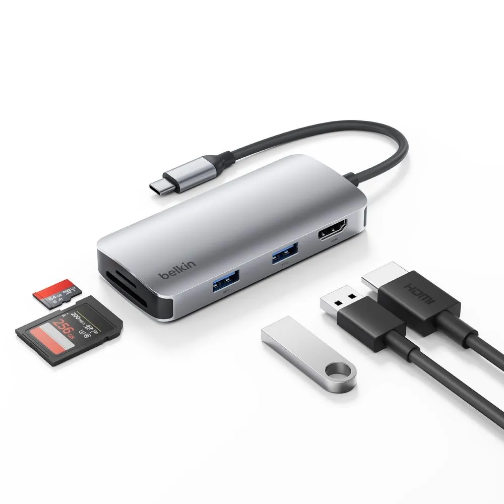 벨킨 5in1 C타입 멀티허브 HDMI 2.0 4K 60Hz AVC007fq