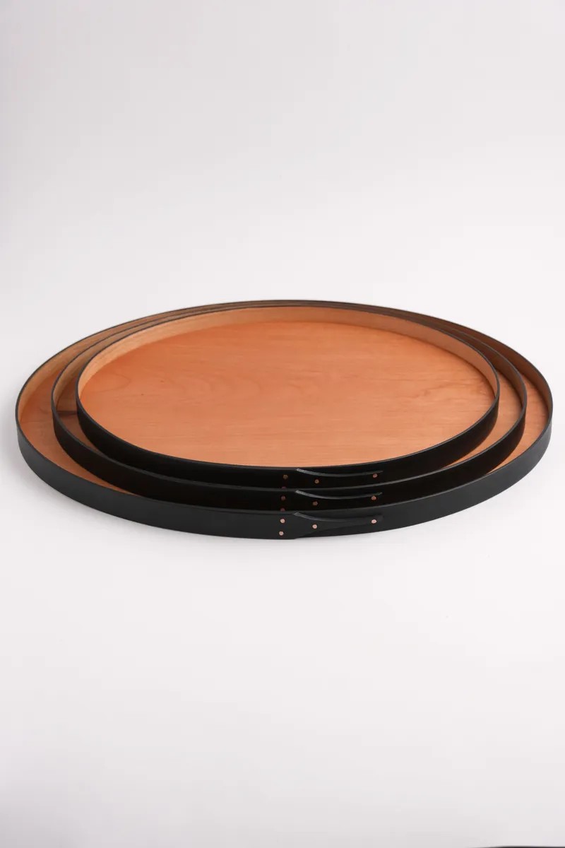 여기숲 원목 셰이커박스 타원 트레이 Shaker Oval Tray 블랙