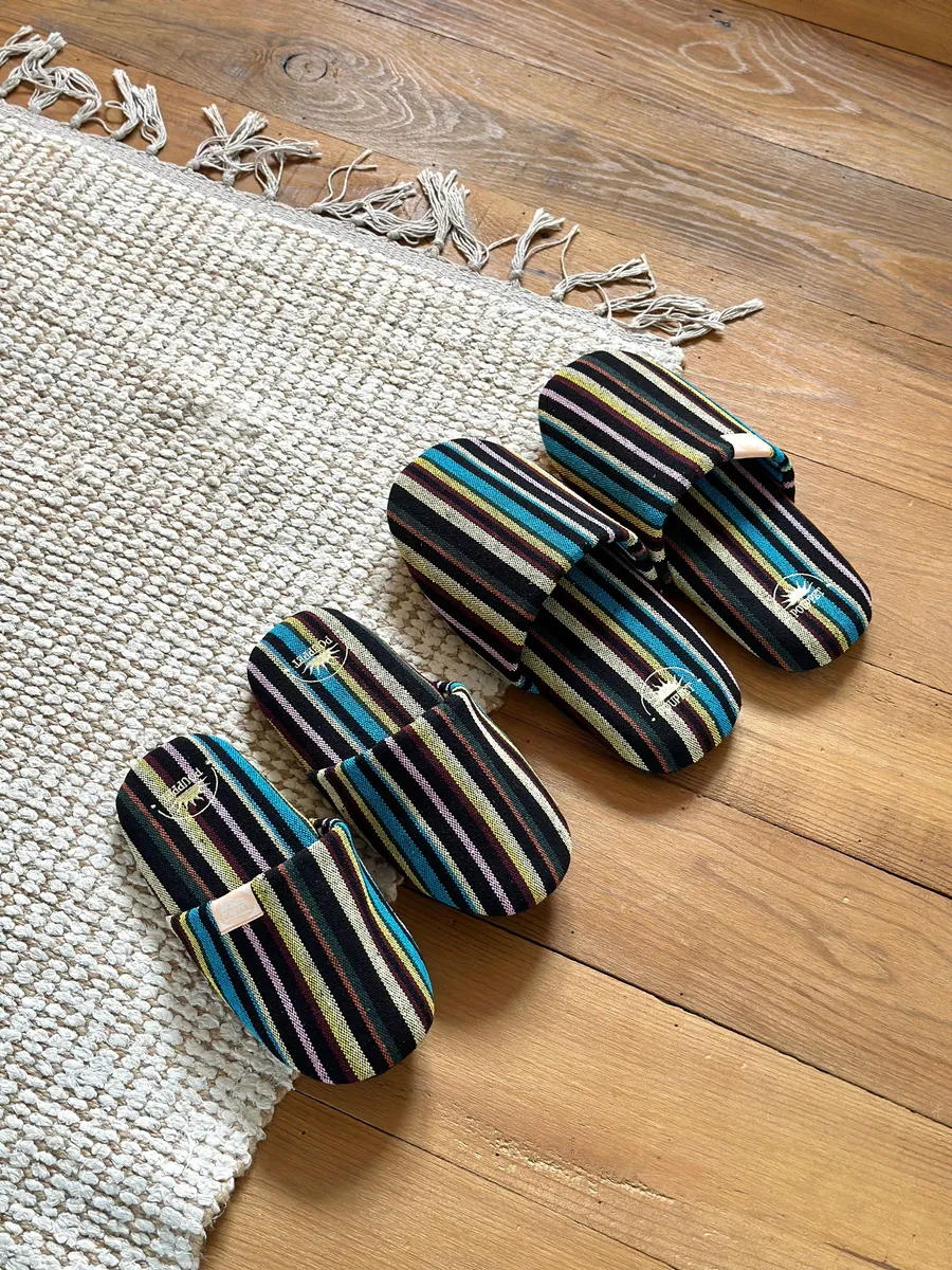pouppet 푸펫 Bohemian Room Shoes Black 2 Size 룸슈즈 실내화