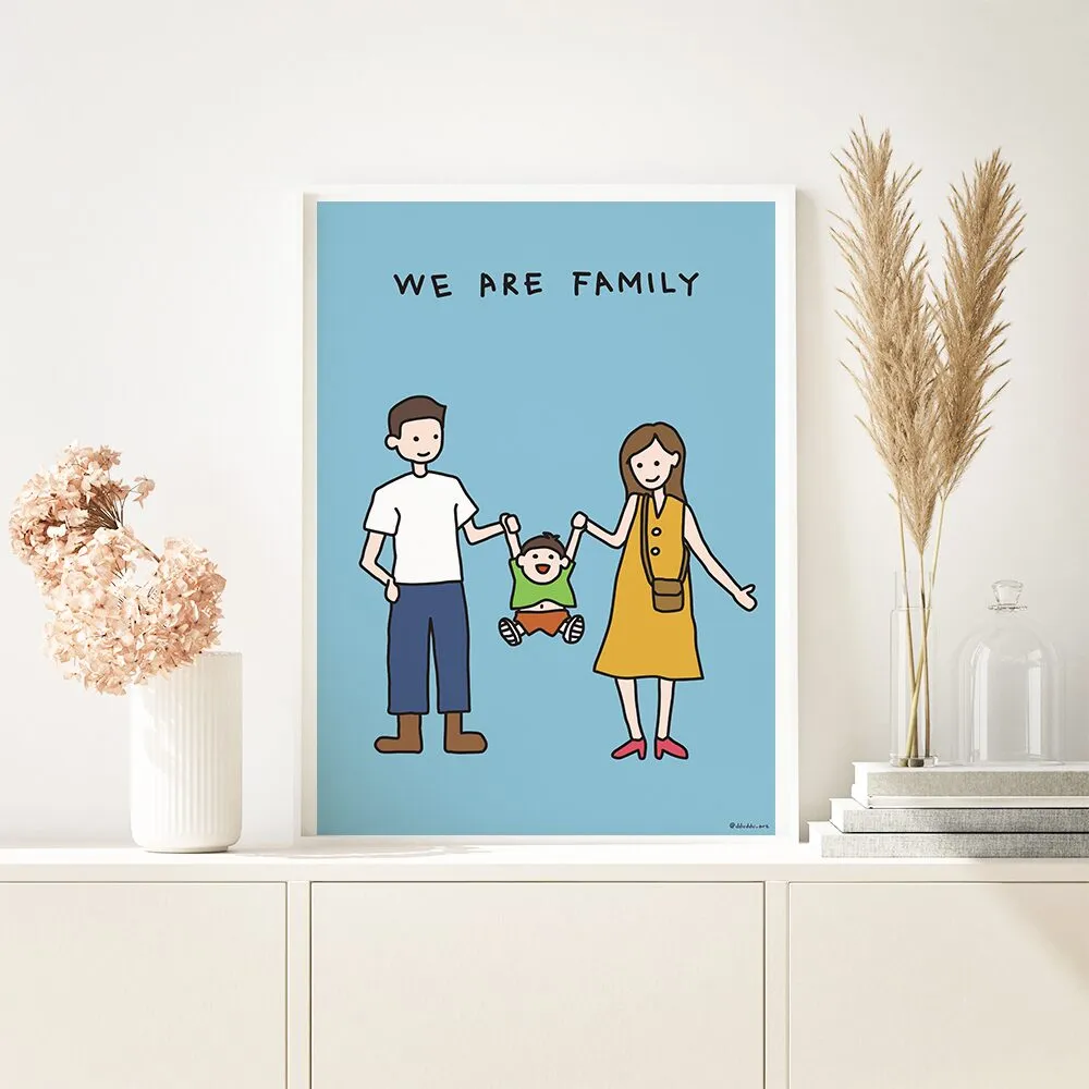 뚜뚜아트 가족 포스터 신혼집 아이방 아기방 인테리어 그림 7.We are family3