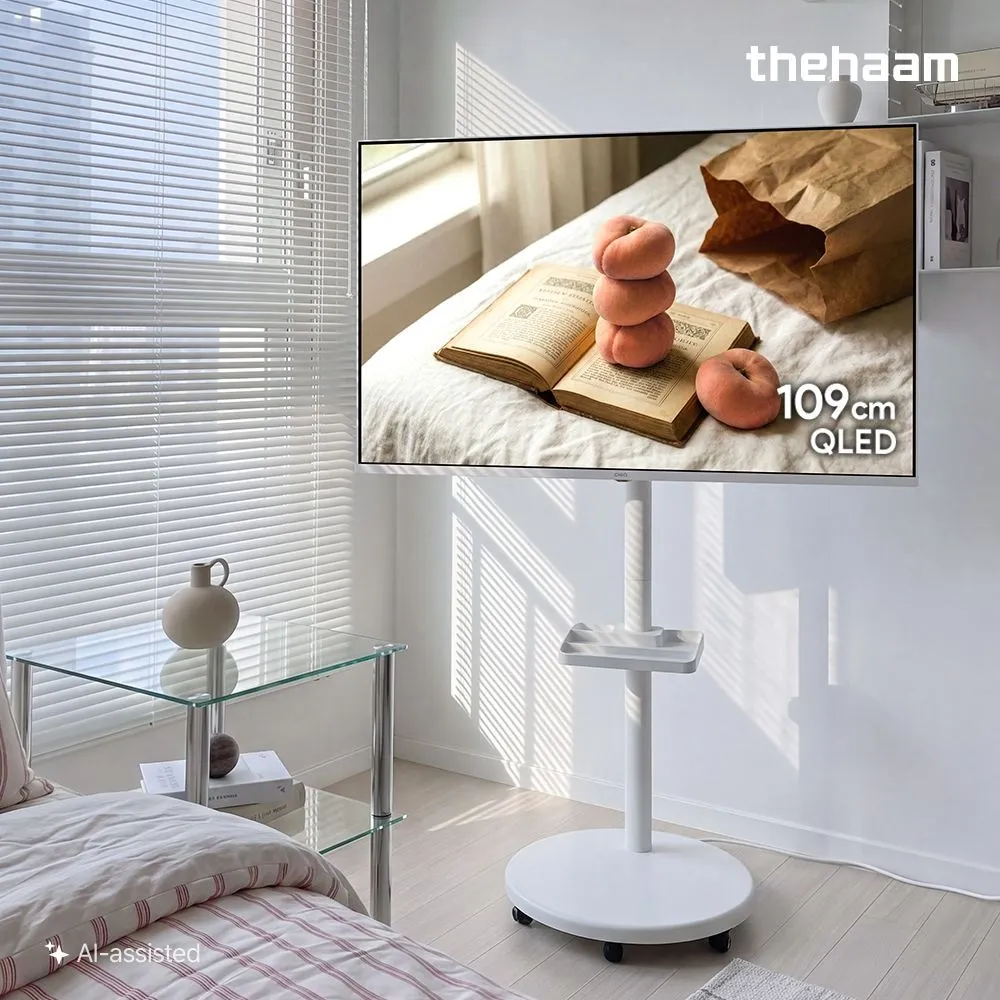 더함 109cm 화이트 43인치 UHD 120Hz TV 삼탠바이미 호환