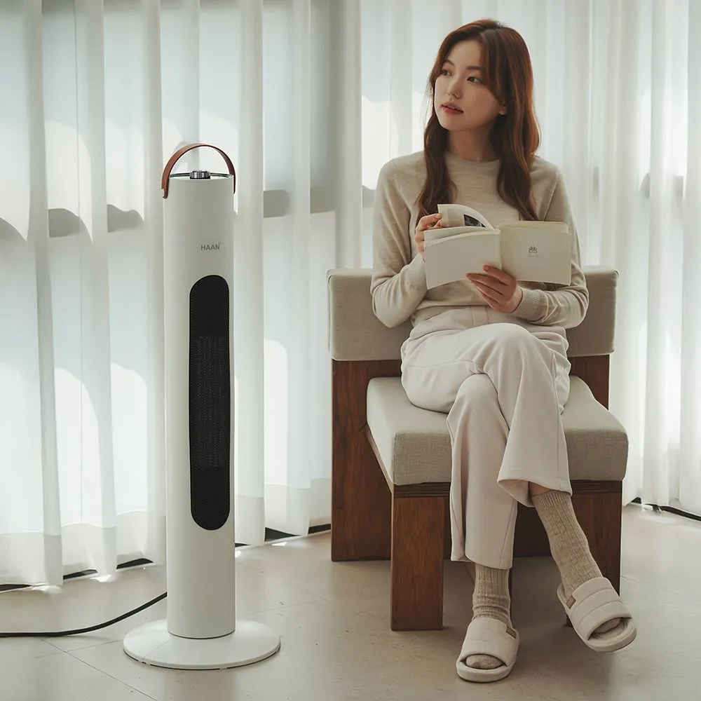 한경희생활과학 PTC 그래핀 타워형 온풍기 가정용 사무실 화장실 즉각발열 전기히터 HIA-22000FH