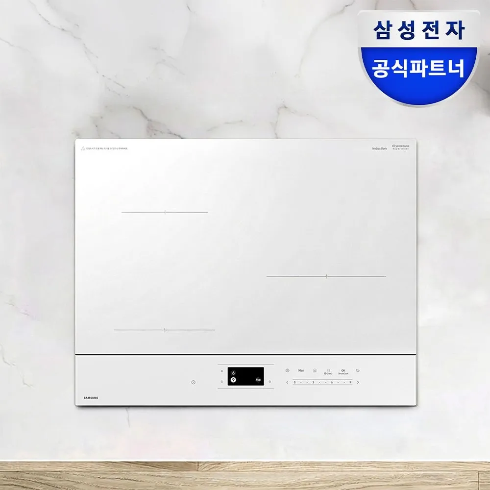 삼성전자 비스포크 1등급 CC80F63X1Z 3구 인덕션 빌트인 전기레인지 글램화이트