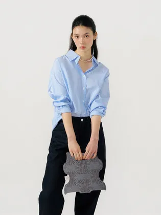 플리츠마마 뉴보우백 글리터스톤브라운