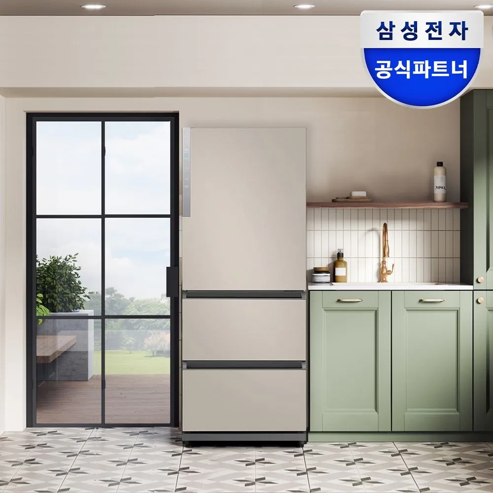 삼성전자 최대혜택가108만 비스포크 김치냉장고 3도어 328L RQ33DG71J2ET