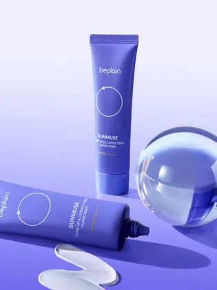 비플레인 2개 촉촉보라톤업 선뮤즈 톤업 앤 코렉팅 선크림 50ml SPF50 PA