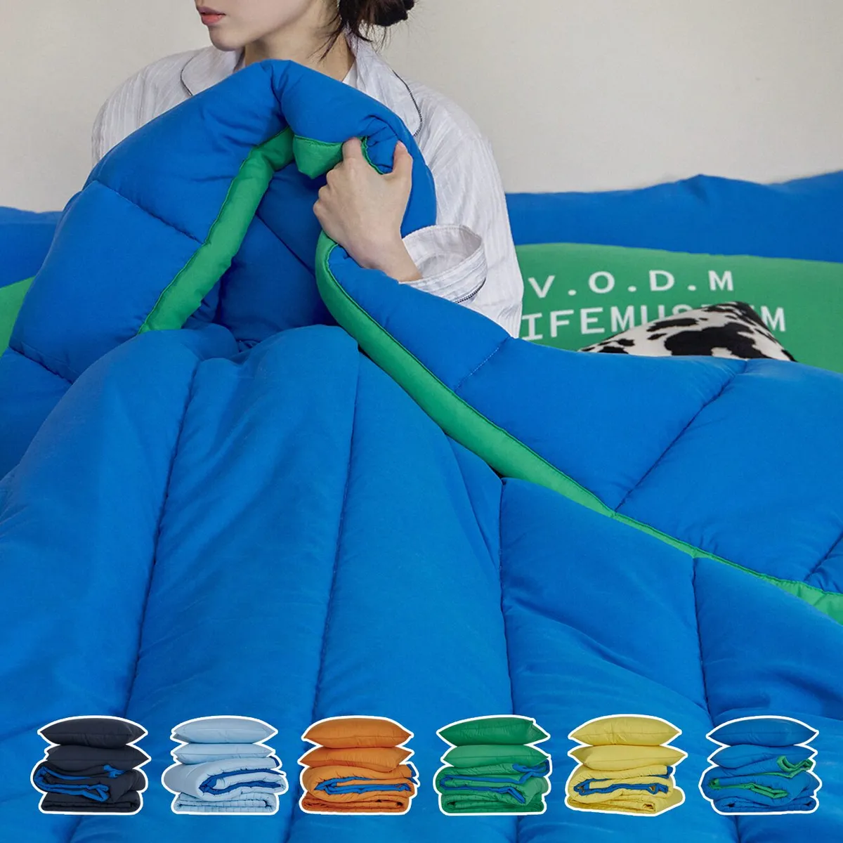 VODM 팔레트 컬러 이불 세트 2size 6color