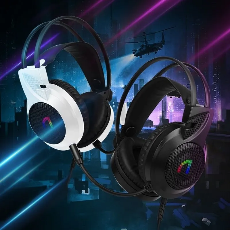 앱코 N460 가상 7.1 ENC 초경량 RGB 게이밍 헤드셋