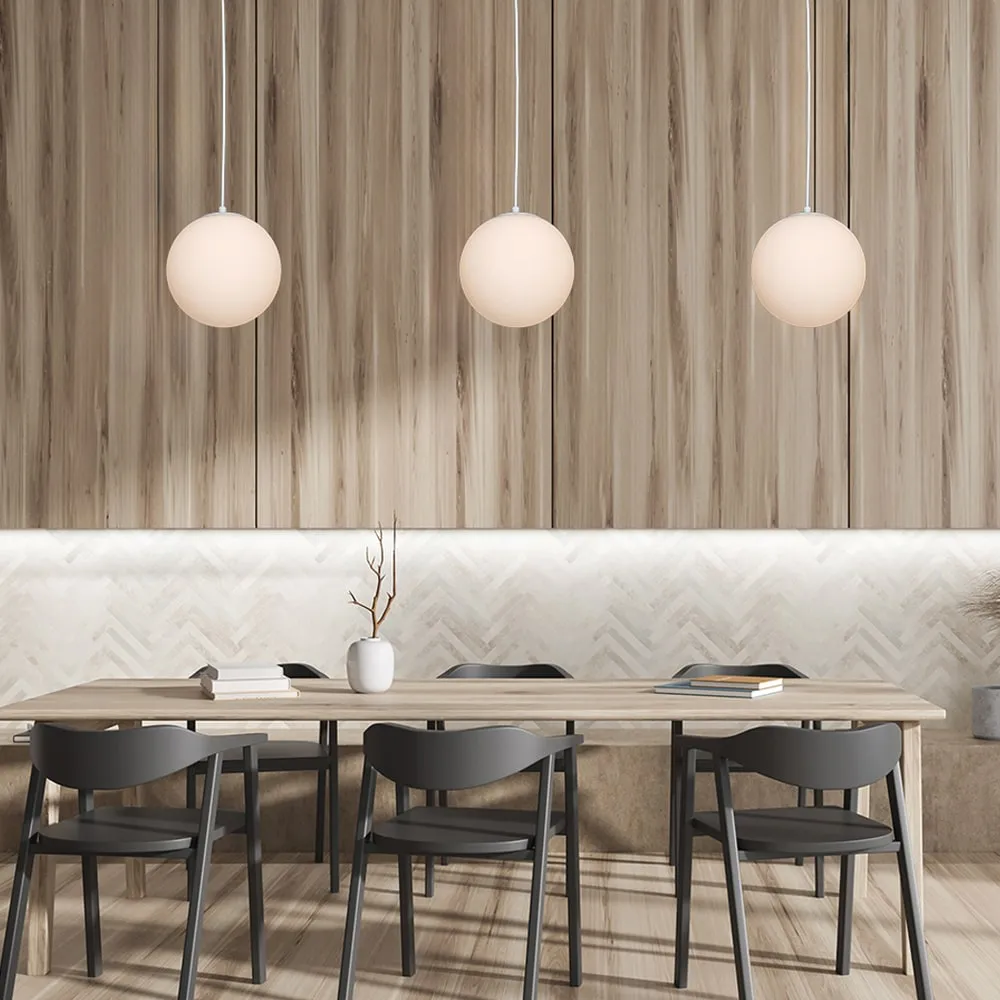 LED 스노우 1등 유리볼 펜던트 6가지사이즈 상가인테리어레일조명 카페 식탁 화장대 포인트
