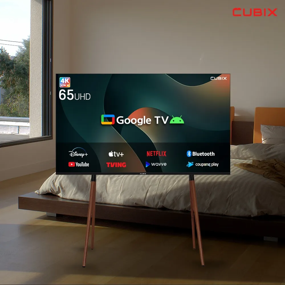 큐빅스전자 이젤큐빅스 165cm 65인치 구글 스마트 4K UHD TV 안드로이드 에너지1등급