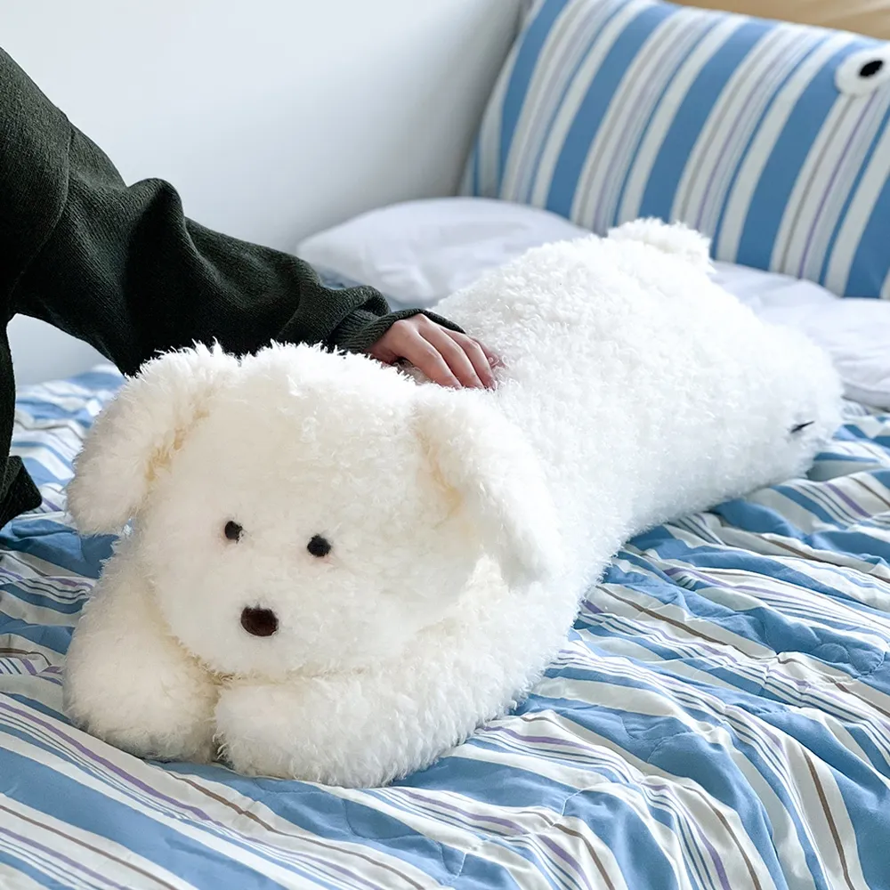 루시아이 솜뭉치 강아지 롱 바디필로우 귀여운 안고자는 베개 모찌 대형 애착인형 집들이선물 롱쿠션