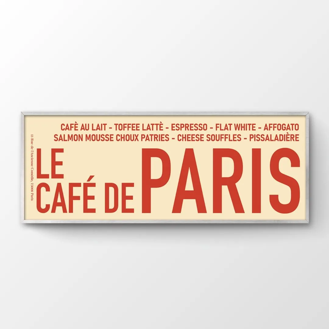 파리 카페 인테리어 액자 프렌치 빈티지 레터링 Paris (red)