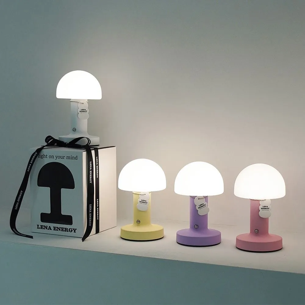 레나에너지 머쉬팝 파스텔 LED 무드등 충전식 무선 테이블 포인트 조명 4colors