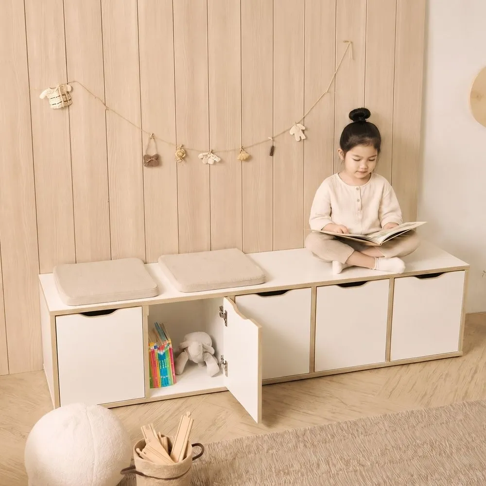유토 E0 안심소재 아이방 장난감 정리함 책장 교구장 수납 벤치 (3size)