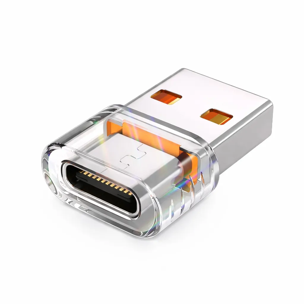 바라보고 USB 2.0 C타입 to A OTG 젠더 투명 변환 어댑터